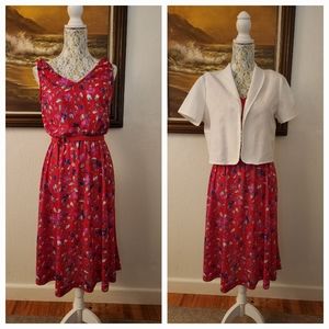 Vintage Summer Dress & Blazer Set